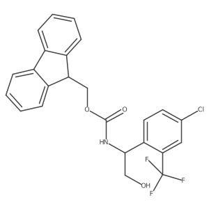 (9H-fluoren-9-yl)methyl N-{1-[4-chloro-2-(trifluoromethyl)phenyl]-2-hydroxyethyl}carbamate结构式