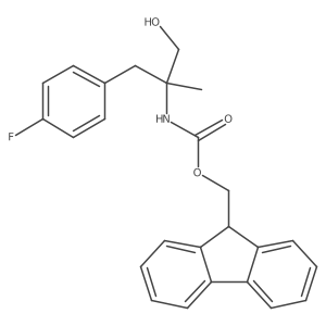 (9H-fluoren-9-yl)methyl N-{2-[(4-fluorophenyl)methyl]-1-hydroxypropan-2-yl}carbamate Structure