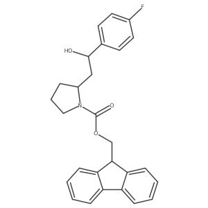 (9H-fluoren-9-yl)methyl 2-[2-(4-fluorophenyl)-2-hydroxyethyl]pyrrolidine-1-carboxylate Structure