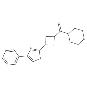 4-[1-(4-Phenyl-1,3-thiazol-2-yl)azetidine-3-carbonyl]morpholine Structure
