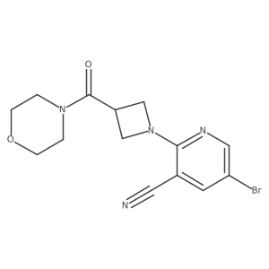 5-Bromo-2-[3-(morpholine-4-carbonyl)azetidin-1-yl]pyridine-3-carbonitrile Structure