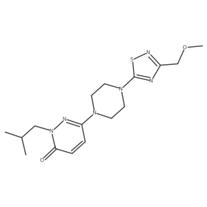 6-{4-[3-(Methoxymethyl)-1,2,4-thiadiazol-5-yl]piperazin-1-yl}-2-(2-methylpropyl)-2,3-dihydropyridazin-3-one Structure