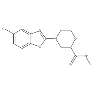 4-(5-chloro-1,3-benzoxazol-2-yl)-N-methylmorpholine-2-carboxamide结构式