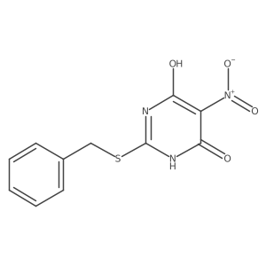 2-(Benzylthio)-5-nitropyrimidine-4,6-diol Structure