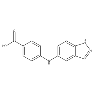 4-(1H-indazole-5-ylamino)benzoic acid结构式