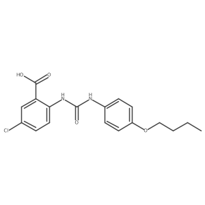 2-[3-(4-Butoxy-phenyl)-ureido]-5-chloro-benzoic acid Structure