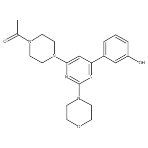 4-(4-Acetylpiperazin-1-yl)-6-(3-hydroxyphenyl)-2-morpholinopyrimidine Structure