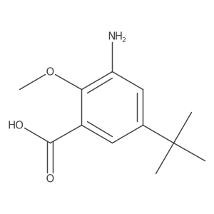 3-Amino-5-tert-butyl-2-methoxy-benzoic acid Structure