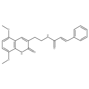(Z)-N-(2-(5,8-dimethoxy-2-oxo-1,2-dihydroquinolin-3-yl)ethyl)-3-phenylacrylamide Structure