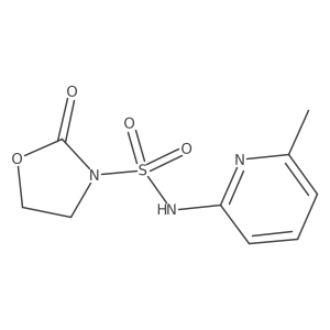 N-(6-methylpyridin-2-yl)-2-oxo-1,3-oxazolidine-3-sulfonamide结构式