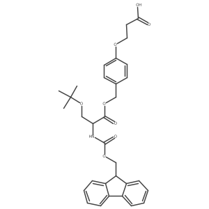 Fmoc-L-ser(tbu)-O-CH2-PH-och2-CH2-cooh Structure
