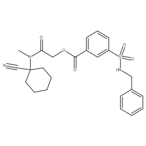 [(1-Cyanocyclohexyl)(methyl)carbamoyl]methyl 3-(benzylsulfamoyl)benzoate Structure