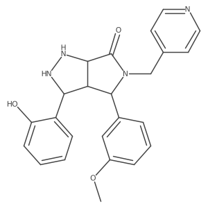 3-(2-Hydroxyphenyl)-4-(3-methoxyphenyl)-5-(pyridin-4-ylmethyl)-1,2,3,3a,4,6a-hexahydropyrrolo[3,4-c]pyrazol-6-one Structure