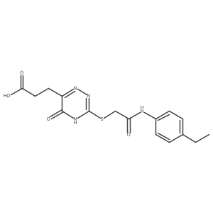 3-[3-({2-[(4-Ethylphenyl)amino]-2-oxoethyl}sulfanyl)-5-hydroxy-1,2,4-triazin-6-yl]propanoic acid Structure