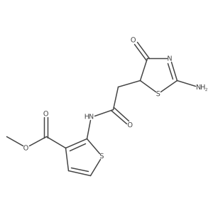 Methyl 2-(2-(2-imino-4-oxothiazolidin-5-yl)acetamido)thiophene-3-carboxylate Structure