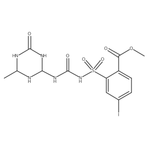 Methyl 2-[[[[(3,4-dihydro-6-methyl-4-oxo-1,3,5-triazin-2-yl)amino]carbonyl]amino]sulfonyl]-4-iodobenzoate Structure