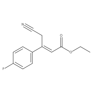 Ethyl (2E)-4-cyano-3-(4-fluorophenyl)-2-butenoate结构式