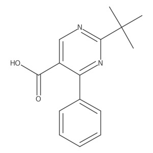 2-t-Butyl-4-phenylpyrimidine-5-carboxylic acid Structure