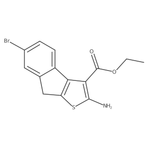 2-Amino-6-bromo-8h-1-thia-cyclopenta[a]indene-3-carboxylic acid ethyl ester Structure