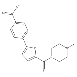 (4-Methylpiperazin-1-yl)(5-(4-nitrophenyl)furan-2-yl)methanethione Structure