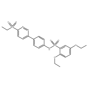 2,5-diethoxy-N-(4-(6-(ethylsulfonyl)pyridazin-3-yl)phenyl)benzenesulfonamide结构式