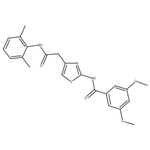 N-(4-(2-((2,6-dimethylphenyl)amino)-2-oxoethyl)thiazol-2-yl)-3,5-dimethoxybenzamide Structure