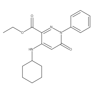 Ethyl 4-(cyclohexylamino)-6-oxo-1-phenyl-1,6-dihydropyridazine-3-carboxylate结构式