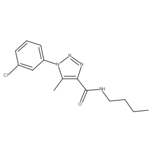 N-butyl-1-(3-chlorophenyl)-5-methyl-1H-1,2,3-triazole-4-carboxamide结构式