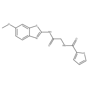 N-(6-methoxy-1,3-benzothiazol-2-yl)-2-[(thiophen-2-yl)formamido]acetamide结构式