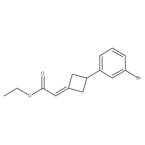 [3-(3-Bromophenyl)cyclobutylidene]acetic acid ethyl ester Structure
