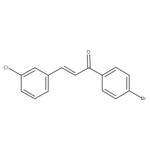 (2E)-1-(4-bromophenyl)-3-(3-chlorophenyl)prop-2-en-1-one Structure