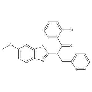 2-chloro-N-(6-methoxybenzo[d]thiazol-2-yl)-N-(pyridin-2-ylmethyl)benzamide Structure