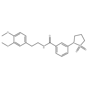N-(3,4-dimethoxyphenethyl)-3-(1,1-dioxidoisothiazolidin-2-yl)benzamide Structure