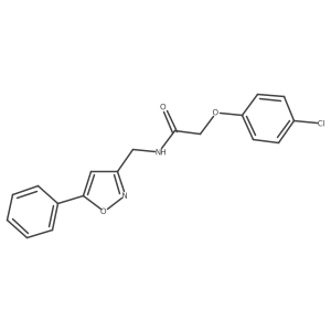 2-(4-chlorophenoxy)-N-[(5-phenyl-1,2-oxazol-3-yl)methyl]acetamide结构式