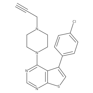 1-[5-(4-Chlorophenyl)thieno[2,3-d]pyrimidin-4-yl]-4-(prop-2-yn-1-yl)piperazine Structure