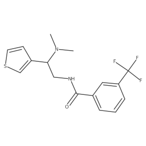 N-(2-(dimethylamino)-2-(thiophen-3-yl)ethyl)-3-(trifluoromethyl)benzamide结构式