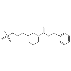 Benzyl 3-(2-((methylsulfonyl)oxy)ethyl)piperidine-1-carboxylate结构式