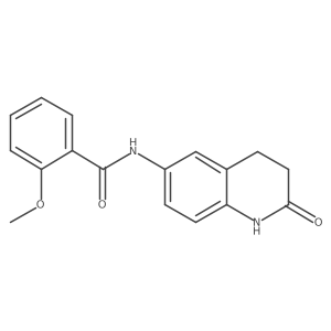 2-methoxy-N-(2-oxo-1,2,3,4-tetrahydroquinolin-6-yl)benzamide结构式