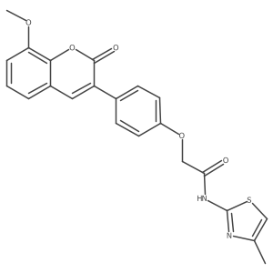 2-[4-(8-methoxy-2-oxo-2H-chromen-3-yl)phenoxy]-N-(4-methyl-1,3-thiazol-2-yl)acetamide Structure