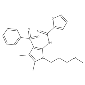 N-[1-(3-methoxypropyl)-4,5-dimethyl-3-(phenylsulfonyl)-1H-pyrrol-2-yl]furan-2-carboxamide Structure