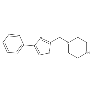 1-[(4-Phenyl-1,3-thiazol-2-yl)methyl]piperazine Structure