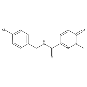 N-(4-chlorobenzyl)-1-methyl-6-oxo-1,6-dihydropyridazine-3-carboxamide结构式