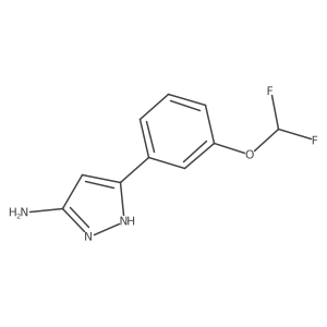 5-[3-(difluoromethoxy)phenyl]-1H-pyrazol-3-amine结构式