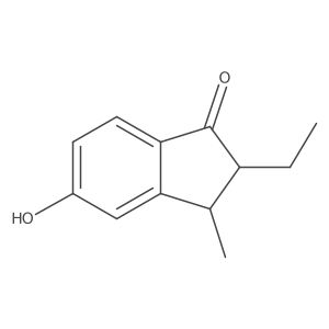 2-Ethyl-2,3-dihydro-5-hydroxy-3-methyl-1H-inden-1-one Structure