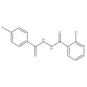 2-chloro-N'-(4-fluorobenzoyl)pyridine-3-carbohydrazide结构式