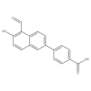 4-(5-Formyl-6-hydroxy-2-naphthalenyl)benzoic acid Structure
