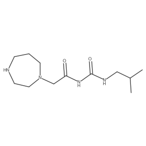 Hexahydro-N-[[(2-methylpropyl)amino]carbonyl]-1H-1,4-diazepine-1-acetamide Structure