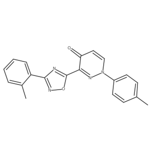 1-(4-Methylphenyl)-3-[3-(2-methylphenyl)-1,2,4-oxadiazol-5-yl]-1,4-dihydropyridazin-4-one结构式