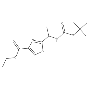 ethyl 2-[(1R)-1-[(2-methylpropan-2-yl)oxycarbonylamino]ethyl]-1,3-thiazole-4-carboxylate Structure