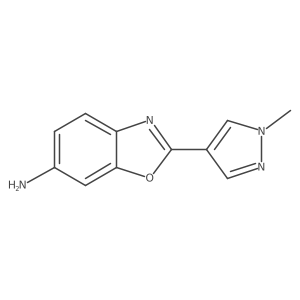 Cn1cc(-c2nc3ccc(N)cc3o2)cn1结构式